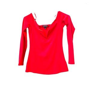 Red off the shoulder top